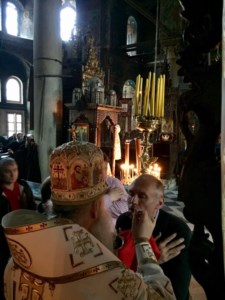 Божественная литургия в Афонском болгарском монастыре Зограф