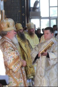 Божественная литургия в Благовещенском кафедральном соборе г. Воронежа