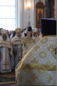 Божественная литургия в Благовещенском кафедральном соборе г. Воронежа