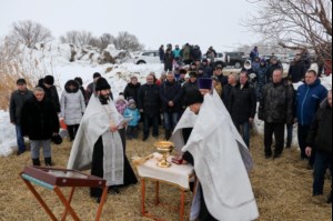 Освящение иордани в селе Кувыка Татищевского района