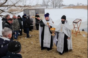 Освящение иордани в селе Кувыка Татищевского района