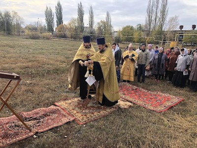 Совершен чин основания храма в селе Сторожевка