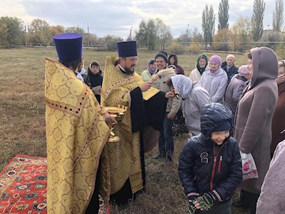 Совершен чин основания храма в селе Сторожевка