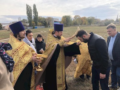 Совершен чин основания храма в селе Сторожевка