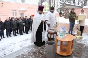 В областном ГУВД совершен чин Великого освящения воды