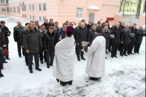 В областном ГУВД совершен чин Великого освящения воды
