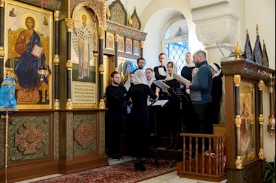 Епископ Симон совершил всенощное бдение в храме в честь иконы Божией Матери «Утоли моя печали» г. Саратова