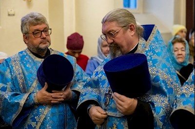 Епископ Симон совершил всенощное бдение в храме в честь иконы Божией Матери «Утоли моя печали» г. Саратова