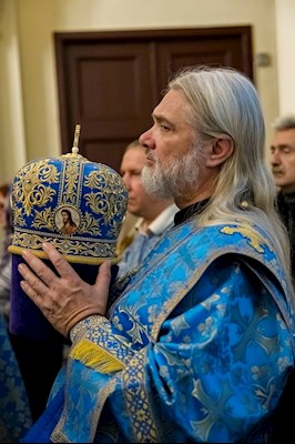 Епископ Симон совершил всенощное бдение в храме в честь иконы Божией Матери «Утоли моя печали» г. Саратова