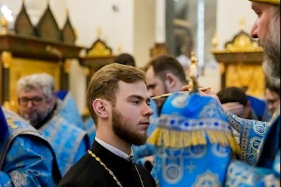 Епископ Симон совершил всенощное бдение в храме в честь иконы Божией Матери «Утоли моя печали» г. Саратова