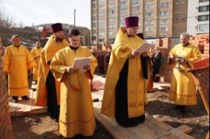 В Смирновском ущелье совершен чин основания храма Космы и Дамиана
