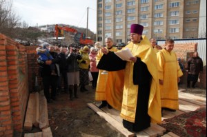 В Смирновском ущелье совершен чин основания храма Космы и Дамиана