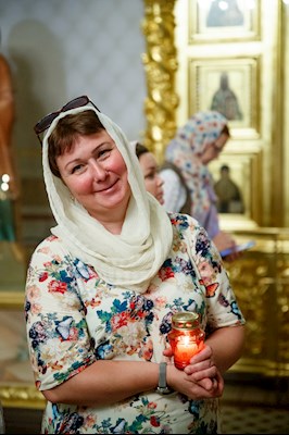 Всенощное бдение с чином погребения Божией Матери в Свято-Троицком кафедральном соборе г. Саратова