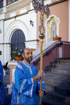 Всенощное бдение с чином погребения Божией Матери в Свято-Троицком кафедральном соборе г. Саратова