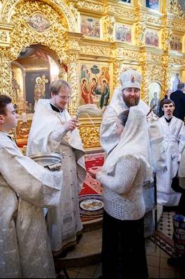 Великая вечерня в соединении с Литургией святителя Василия Великого в Свято-Троицком кафедральном соборе г. Саратова