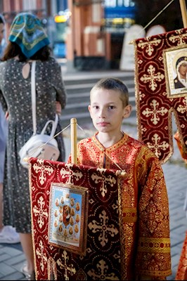 Всенощное бдение с чином погребения Божией Матери в Свято-Троицком кафедральном соборе г. Саратова