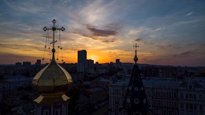 Всенощное бдение с чином погребения Божией Матери в Свято-Троицком кафедральном соборе г. Саратова