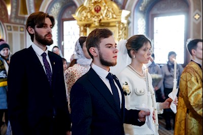 Таинство Венчания в Свято-Троицком кафедральном соборе г. Саратова