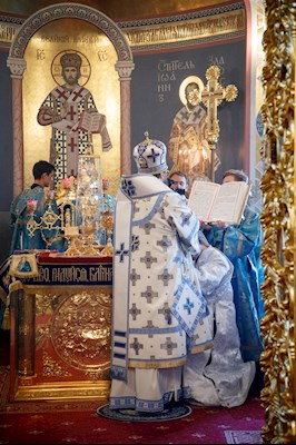 Митрополит Игнатий совершил Божественную литургию в Свято-Троицком кафедральном соборе г. Саратова