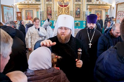 Митрополит Игнатий совершил Божественную литургию в храме Архангела Михаила с. Михайловка