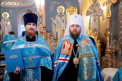 Митрополит Игнатий совершил Великое повечерие, утреню и 1-й час в Свято-Троицком кафедральном соборе г. Саратова