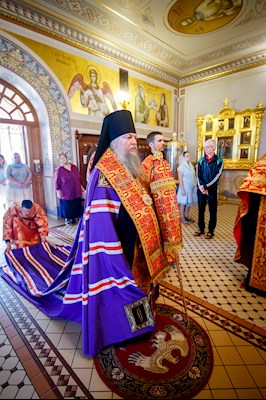 В канун Собора Саратовских святых совершено соборное архиерейское богослужение