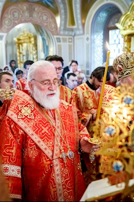 В канун Собора Саратовских святых совершено соборное архиерейское богослужение