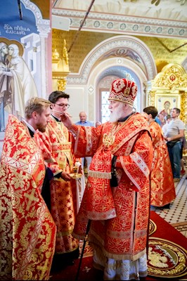 В канун Собора Саратовских святых совершено соборное архиерейское богослужение