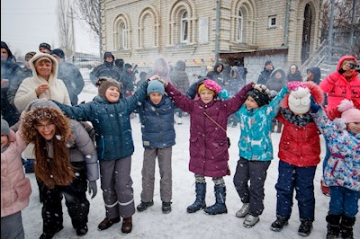 Зимний праздник в селе Пристанное