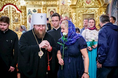 В канун Собора Саратовских святых совершено соборное архиерейское богослужение