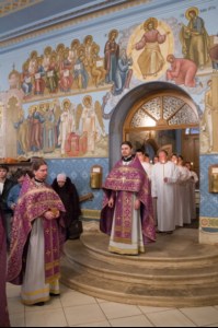 Крещальная Литургия в Свято-Троицком соборе Саратова