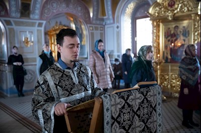 Литургия Преждеосвященных Даров в Свято-Троицком кафедральном соборе г. Саратова