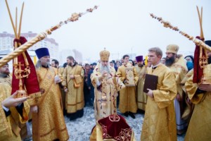 Великое освящение храма во имя святителя Спиридона Тримифунтского г. Саратова и Божественная литургия в новоосвященном храме
