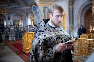 Литургия Преждеосвященных Даров в Свято-Троицком кафедральном соборе г. Саратова
