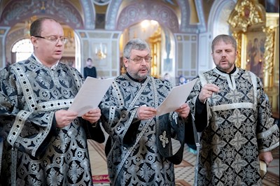 Литургия Преждеосвященных Даров в Свято-Троицком кафедральном соборе г. Саратова