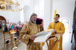 Совершены Чин положения антиминса и первая Литургия в храме в честь иконы Божией Матери «Всех скорбящих Радость» г. Саратова