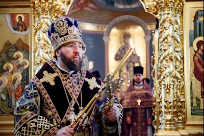 Великая вечерня в соединении с Литургией святителя Василия Великого в Свято-Троицком кафедральном соборе г. Саратова