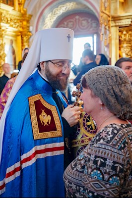 Великая вечерня в соединении с Литургией святителя Василия Великого в Свято-Троицком кафедральном соборе г. Саратова