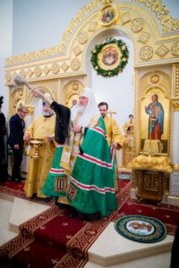 Святейший Патриарх Кирилл совершил малое освящение храма во имя святых равноапостольных Кирилла и Мефодия, учителей Словенских, при Саратовском государственном университете им. Н.Г. Чернышевского