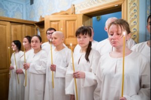 Царские часы, Изобразительны, Великая вечерня и Крещальная литургия в Свято-Троицком кафедральном соборе Саратова