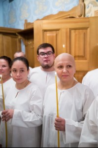 Царские часы, Изобразительны, Великая вечерня и Крещальная литургия в Свято-Троицком кафедральном соборе Саратова