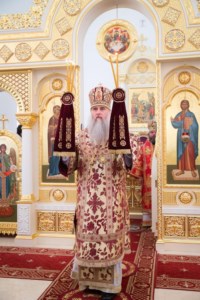 Божественная литургия на Архиерейском подворье — храме во имя святых равноапостольных Мефодия и Кирилла при СГУ