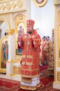 Божественная литургия на Архиерейском подворье — храме во имя святых равноапостольных Мефодия и Кирилла при СГУ