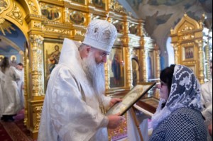 Царские часы, Изобразительны, Великая вечерня и Крещальная литургия в Свято-Троицком кафедральном соборе Саратова