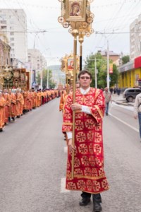 Божественная литургия на Архиерейском подворье — храме во имя святых равноапостольных Мефодия и Кирилла при СГУ