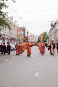 Божественная литургия на Архиерейском подворье — храме во имя святых равноапостольных Мефодия и Кирилла при СГУ