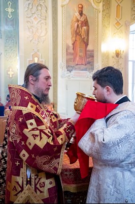 Божественная литургия в Покровском соборе Саратова