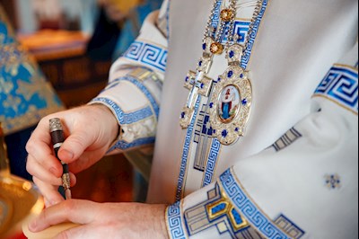 Великая вечерня в соединении с Литургией святителя Иоанна Златоуста в Свято-Троицком кафедральном соборе г. Саратова