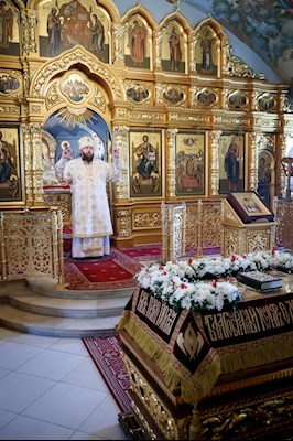Крещальная литургия в Свято-Троицком кафедральном соборе Саратова