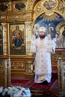 Крещальная литургия в Свято-Троицком кафедральном соборе Саратова